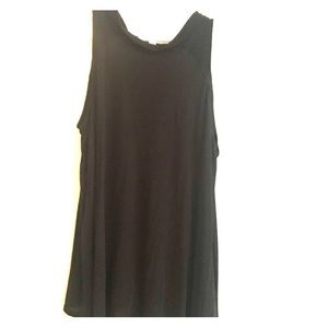 ALO Yoga black tank crochet detail back